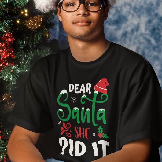 楽しいサンタのクリスマス 引用 Tシャツ