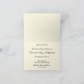 楽しいサンタクロースの木のクラシックイラスト 招待状 (内部)