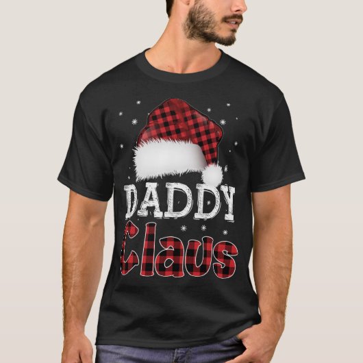 楽しいサンタ帽子のクリスマスコスチューム、家族お揃いパパ用 Tシャツ (正面)