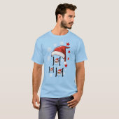 楽しいサンタ帽子 ホ・ホ・ホ クリスマス2026 グラフィック Tシャツ (正面フル)