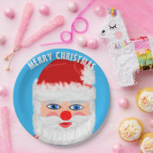 楽しいサンタ メリークリスマス ペーパープレート (パーティー)