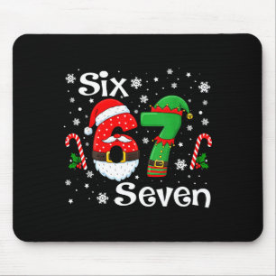 楽しいシックスセブン 67 ミーム 6 7 妖精 サンタ クリスマスパジャマ マウスパッド