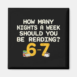 楽しいシックスセブン 67 メンバー 本好き 読書 6 7 シャツ マグネット