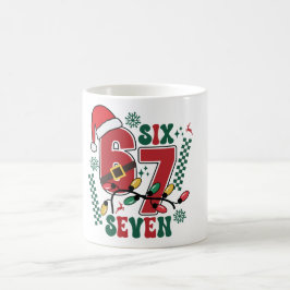 楽しいシックスセブン 67 6 7 メモクリスマスギフト コーヒーマグカップ