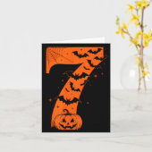 楽しいシックスセブン 6 7 ミームデザイン カップルハロウィン  カード (黄色い花)