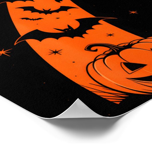 楽しいシックスセブン 6 7 ミームデザイン カップルハロウィン ポスター (角)