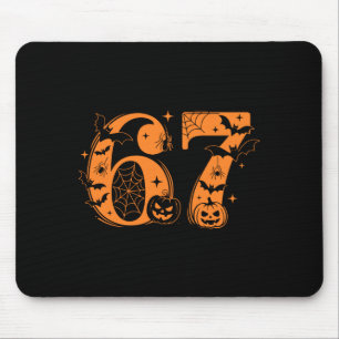 楽しいシックスセブン 6 7 ミームデザイン カップルハロウィン マウスパッド