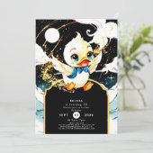 楽しいシンプルなダックバースデー 招待状 (スタンド正面)