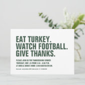 楽しいシンプルな現代的な緑の感謝祭 招待状 (スタンド正面)