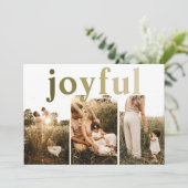 楽しいシンプル3枚写真のクリスマスカード シーズンカード (スタンド正面)