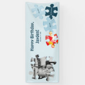 楽しいジグソーパズル カスタムイメージ テキスト ハッピーバースデー 横断幕 (縦)