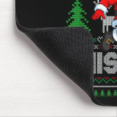 楽しいスウィッシュマス バスケットボール ダサい クリスマス サンタ メンズ マウスパッド (コーナー)