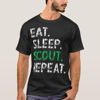 楽しいスカウトのための Eat Sleep Scout Repeat スカウト 女性 男性 K Tシャツ