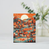 楽しいスカンジビレッジアート ポストカード (スタンド正面)