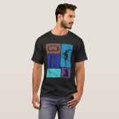 楽しいスキー雪山アドベンチャー冬のスポーツ愛 Tシャツ (正面フル)