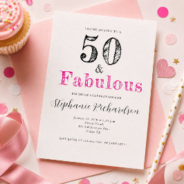 楽しいスクリプトでお祝いする50歳の誕生日パーティー 招待状