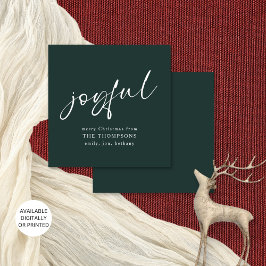 楽しいスクリプトメリークリスマスグリーンカード 招待状