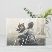 楽しいスクリプト写真ホリデーカード シーズンカード (スタンド正面)