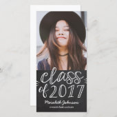 楽しいスクリプト卒業写真カードのお知らせ 案内状 (正面/裏面)