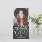 楽しいスクリプト卒業写真カードのお知らせ 案内状 (スタンド正面)