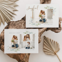 楽しいスクリプト水彩グリーン4枚写真 シーズンカード