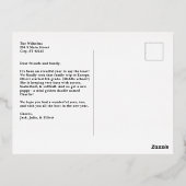 楽しいスクリプト ハッピーフォト ホイル ホリデー ポストカード (裏面)