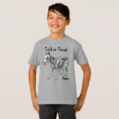 楽しいスケアリースケルトンの犬のハロウィンTシャツ Tシャツ (正面フル)