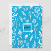 楽しいスケッチ落書きクラフト誕生日パーティー招待状 招待状 (裏面)