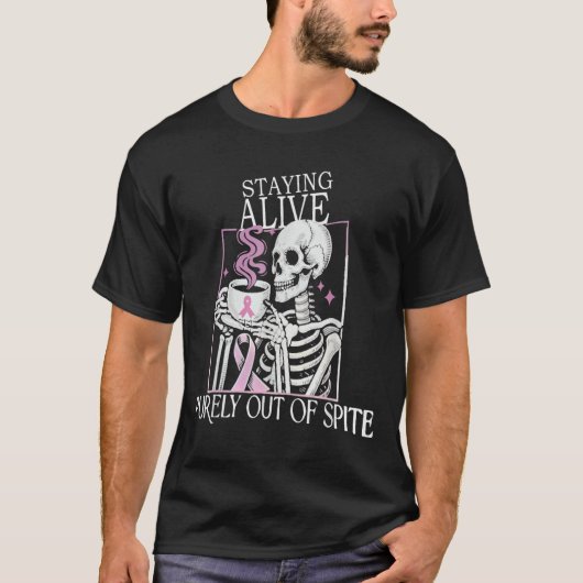 楽しいスケルトンで必死に生き残る Tシャツ (正面)