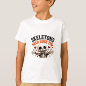 🤍 楽しいスケルトンのハロウィンの名言 💀 Tシャツ (正面)