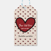 楽しいスタイリスト スイートハートパーティー用品テンプレート ギフトタグ (正面)