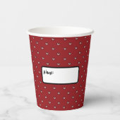 楽しいスタイリスト スイートハートパーティー用品テンプレート 紙コップ (裏面)