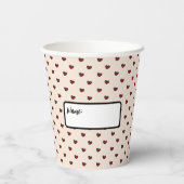 楽しいスタイリスト スイートハートパーティー用品テンプレート 紙コップ (裏面)