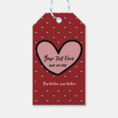 楽しいスタイリスト スウィートハートパーティー用品テンプレート ギフトタグ (正面)