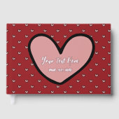 楽しいスタイリスト スウィートハートパーティー用品テンプレート ゲストブック (正面)