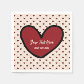 楽しいスタイリスト スウィートハートパーティー用品テンプレート スタンダードカクテルナプキン (正面)