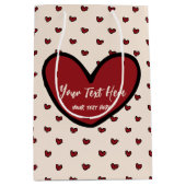 楽しいスタイリスト スウィートハートパーティー用品テンプレート ミディアムペーパーバッグ (正面)