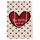 楽しいスタイリスト スウィートハートパーティー用品テンプレート ミディアムペーパーバッグ (裏面)