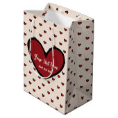 楽しいスタイリスト スウィートハートパーティー用品テンプレート ミディアムペーパーバッグ (裏面アングル)