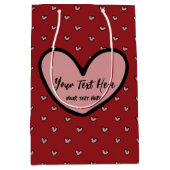 楽しいスタイリスト スウィートハートパーティー用品テンプレート ミディアムペーパーバッグ (正面)