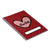 楽しいスタイリスト スウィートハート柄 ステーショナリー ギフト ノートブック (右側)