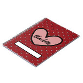 楽しいスタイリスト スウィートハート柄 ステーショナリー ギフト ノートブック (左側)