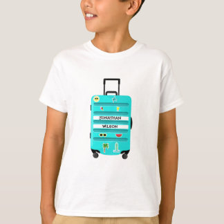 楽しいステッカー 旅行 子供用荷物 Tシャツ