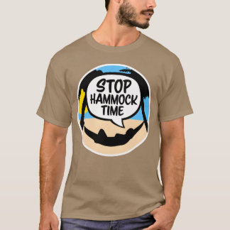 楽しいストップハンモックタイム リラックス 寝る キャンプ 家族 Tシャツ