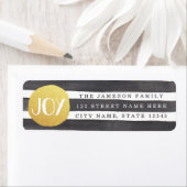 楽しいストライプ差出人住所ラベル ラベル (インサイチュ)