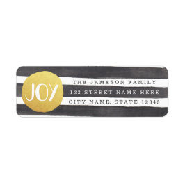 楽しいストライプ差出人住所ラベル ラベル