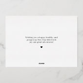 楽しいスナップ写真のホイル ハッピー ニューヤー カード (裏面)