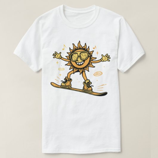楽しいスノーボードデザイン Tシャツ (デザイン正面)