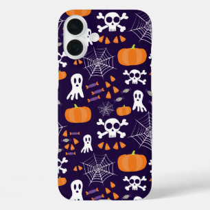 楽しいスパイキーハロウィーンキャラクター iPhone 16 PLUSケース