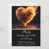 楽しいスパーク：ホットなファイヤーパーティーをお見逃しなく！ 招待状 (正面)